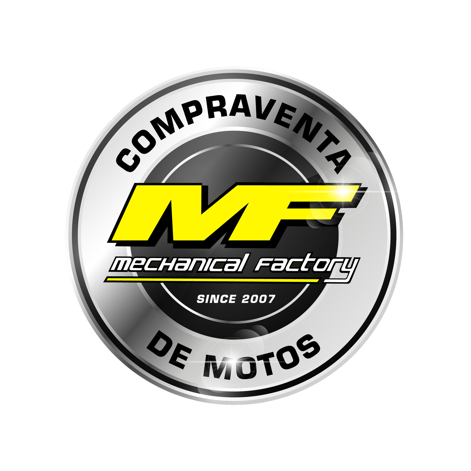 Logo compraventa MF motos usadas Medellín